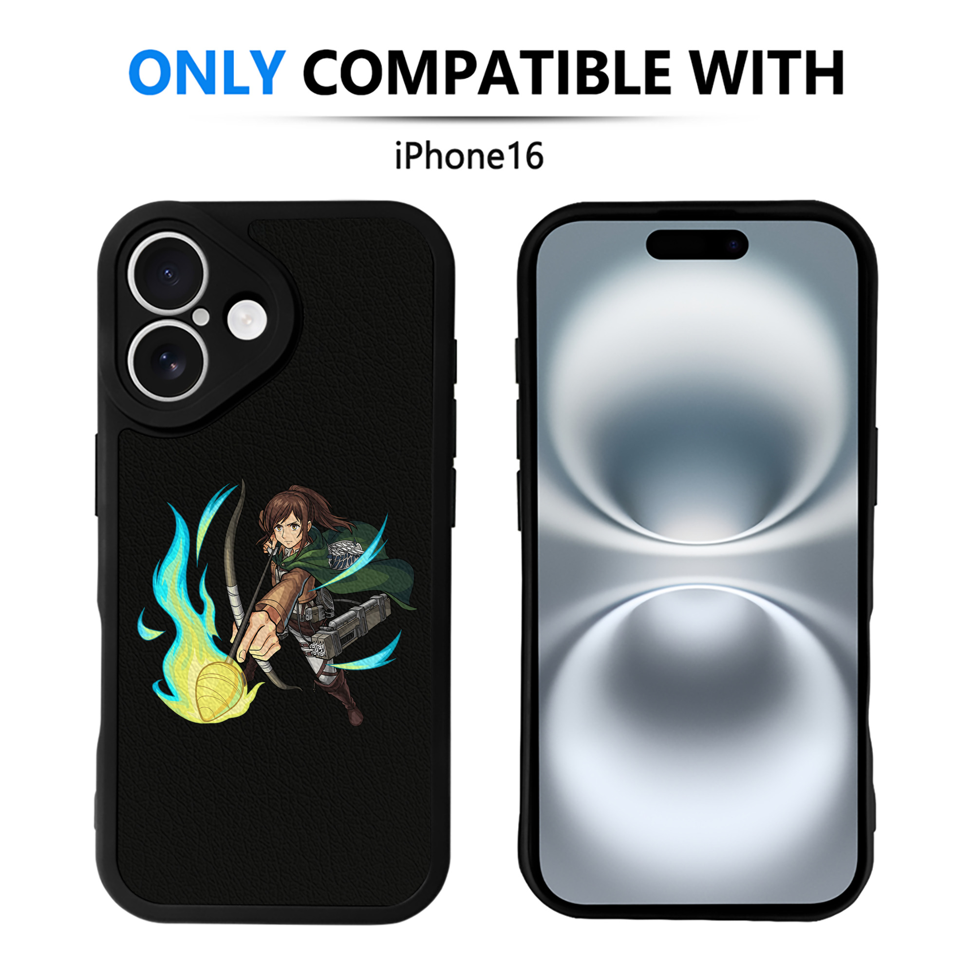 （画像用） 進撃の巨人 サシャ·ブラウス Attack on Titan Sasha Blaus 【iPhone 16シリーズ対応】シリコンスマホケース（レザー調） 材質：シリコン